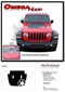 OMEGA HOOD : Jeep Gladiator Hood Decals with Star Vinyl Graphics Stripe Kit for 2020-2024 Models - Details