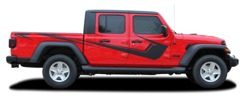 PARAMOUNT SOLID COLOR - Jeep Gladiator Side Body Vinyl Graphics Decal Stripe Kit for 2020-2026 Models (M-PDS-6718)