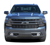 HOOD SPIKES 1500 : Chevy Silverado Hood Spike Decals Hood Spear Stripes Vinyl Graphic Kit fits 2019 2020 2021 2022 (M-PDS-6877)