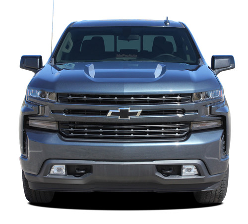 HOOD SPIKES 1500 : Chevy Silverado Hood Spike Decals Hood Spear Stripes Vinyl Graphic Kit fits 2019 2020 2021 2022 2023 (M-PDS-6877)