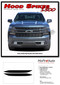 HOOD SPIKES 1500 - Chevy Silverado Hood Spike Decals Hood Spear Stripes Vinyl Graphic Kit fits 2019-2026 - Details