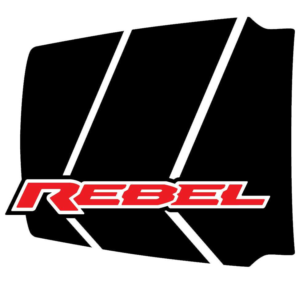 REBEL Decal Vinyl Graphic (1 Decal 25.7 inches by 4.7 inches