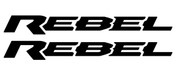 REBEL Decals Vinyl Graphics (2 Decals - 35.2 inches by 10.2 inches)