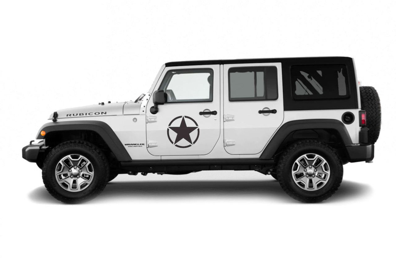 JEEP STAR : Jeep Wrangler Side Door or Hood Stars Vinyl Graphics Decal  Stripe Kit for 2007-2023 Models - MoProAuto | Professional Vinyl Graphics  and Striping