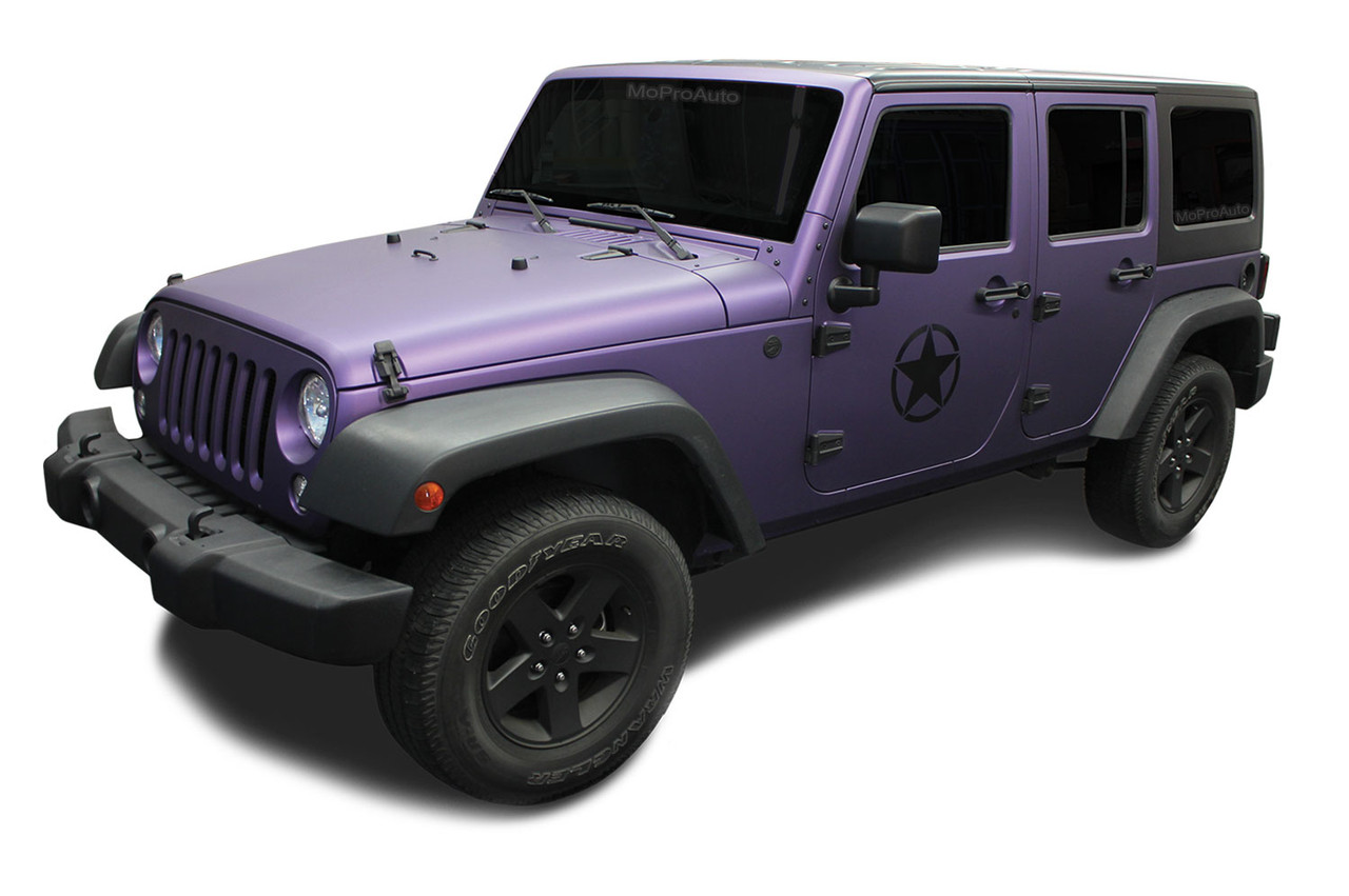 Jeep Star Jeep Wrangler Side Door Or Hood Stars Vinyl Graphics Decal Stripe Kit For 07 21 Models Moproauto Professional Vinyl Graphics And Striping