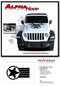 ALPHA STAR HOOD : Jeep Gladiator Hood Graphics with Star Vinyl Graphics Stripe Kit for 2020-2024 Models - Details
