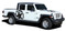 LEGEND STAR SIDES - Jeep Gladiator Side Body Distressed Star Vinyl Graphics Decal Stripe Kit for 2020-2026 Models (M-PDS-7012)