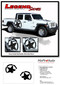 LEGEND STAR SIDES - Jeep Gladiator Side Body Distressed Star Vinyl Graphics Decal Stripe Kit for 2020-2026 Models - Details