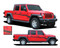 MEZZO : Jeep Gladiator Side Body Door Vinyl Graphics Decal Stripe Kit for 2020-2023 Models (M-PDS-7010)