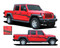 MEZZO - Jeep Gladiator Side Body Door Vinyl Graphics Decal Stripe Kit for 2020-2026 Models (M-PDS-7010)