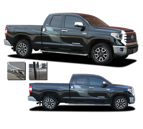 AXIS : Toyota Tundra Side Door Decals Body Vinyl Graphics Stripe Kit for 2015-2021 Models (M-PDS-7207)