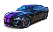 N-CHARGE RALLY WIDEBODY : Dodge Charger Racing Stripes Wide Body R/T Scat Pack SRT 392 Hellcat Rally Graphics Decals Kit 2015-2022 (M-PDS-4467-7299)