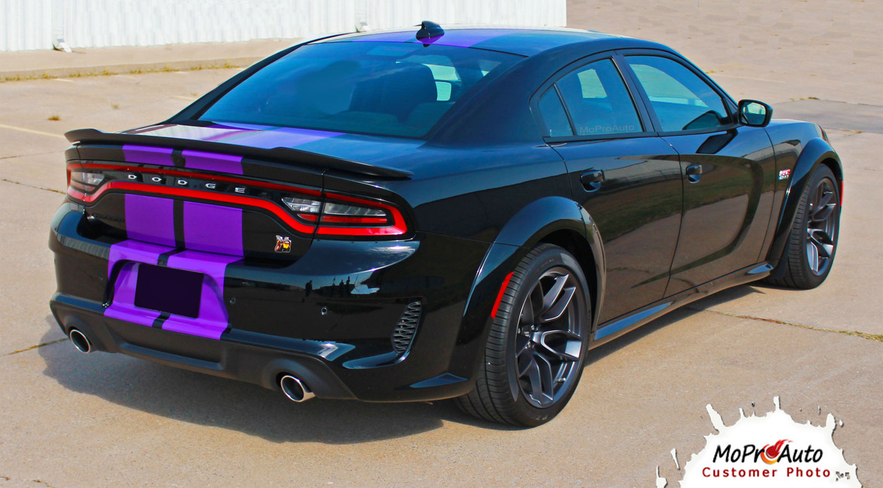 2015, 2016, 2017, 2018, 2019, 2020, 2021, 2022 Widebody RT SCAT PACK SRT 392 HELLCAT Rally Racing Stripes Dodge Charger Vinyl Graphics, Striping and Decals Set