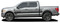 F-150 SWAY - 2021 2022 2023 Ford F-150 Side Body Decals Mid Panel Stripes Vinyl Graphics Kit (M-PDS-7474)