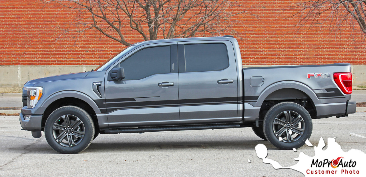 2021 Ford F-150 Side Body Decals Mid Panel Stripes Vinyl Graphics Kit
