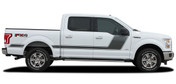 FORCE TWO Solid Color : Ford F-150 Hockey Stripe "Appearance Package Style" Vinyl Graphics Decals Kit for 2021 2022 2022 Models (M-PDS3518)