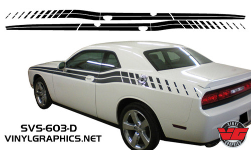 Dodge Challenger Strobe Dual Side Stripes