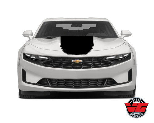 2020 Camaro Wide Solid With Pinstripe Rally Hood To Spoiler Stripe