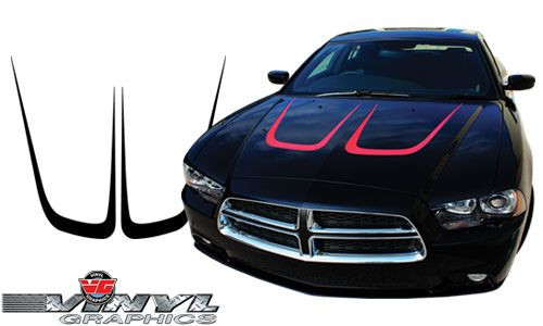 2011-2014 Dodge Charger Hood Scallop Inserts