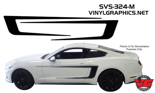 2015 Ford Mustang Solid Reversible Side C-Stripes