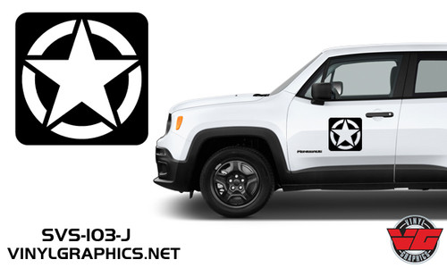 Jeep Renegade Square Star Hood/Door Graphics