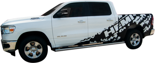2019-2020 Dodge Ram Power Side Truck Bed Stripe Vinyl Graphics Decal Kit (M-GRD347)