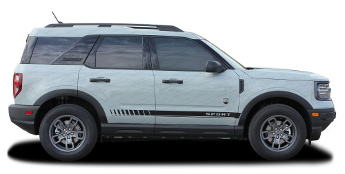 BREAK : Ford Bronco Side Door Rocker Stripes Vinyl Graphics Decals Kit for 2021 2022 2023 (M-PDS-7621)