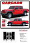 CASCADE : Jeep Gladiator Side Body Mountain Vinyl Graphics Decal Stripe Kit for 2020-2024 Models - Details