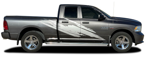 TORRID : Universal Versatile Style Side Body Vinyl Graphics Door Stripe Decal Shown on Dodge Ram Hemi (M-PDS-7998)