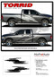 TORRID : Universal Versatile Style Side Body Vinyl Graphics Door Stripe Decal Shown on Dodge Ram Hemi - Details