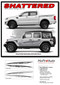 SHATTERED - Universal Versatile Style Side Body Vinyl Graphics Door Stripes Decals (Details)