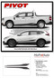 PIVOT : Universal Versatile Style Side Body Vinyl Graphics Door Stripes Decals Shown on Honda CR-V - Details