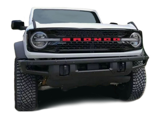 BRONCO (FULL SIZE) GRILL LETTERS : Ford Bronco Front Grill Name Text Decals Stripes Vinyl Graphics for 2021 2022 (M-PDS-8331)