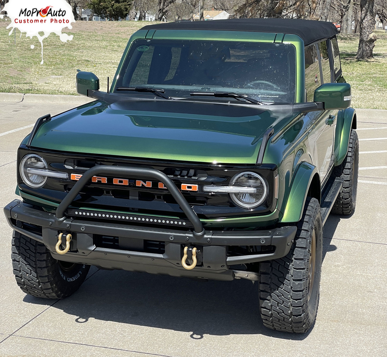 2021 2022 Ford  Bronco HOOD Vinyl Graphics and Decals Kit - MoProAuto Pro Design Series