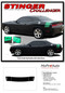 Dodge Challenger Rear Trunk Stripe SWINGER Style STINGER TAILBAND : Side Quarter Panel Decals Stripes Vinyl Graphic fits 2011-2023 (M-PDS-8649) - Details