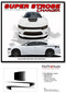 SINISTER SUPER STROBE HOOD : Dodge Charger Hood Decal Daytona Hemi Angry Bee SRT 392 Center Hood Stripe Vinyl Graphic Kit 2015-2023 (M-PDS-8712-HOODONLY) - Details