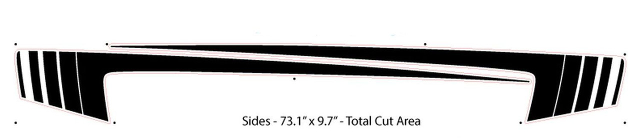2015, 2016, 2017, 2018, 2019, 2020, 2021, 2022, 2023 SINISTER SIDES : Dodge Charger Daytona Hemi SRT 392 Style Center SIDES Vinyl Graphic Decals and Stripe Kit 2015, 2016, 2017, 2018, 2019, 2020, 2021, 2022, 2023 SINISTER AIR SIDES : Dodge Charger Daytona Hemi SRT 392 Style Center SIDES Vinyl Graphic Decals and Stripe Kit