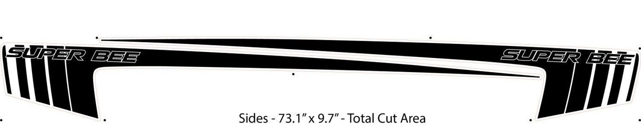 2015, 2016, 2017, 2018, 2019, 2020, 2021, 2022, 2023 SINISTER SIDES : Dodge Charger Daytona Hemi SRT 392 Style Center SIDES Vinyl Graphic Decals and Stripe Kit 2015, 2016, 2017, 2018, 2019, 2020, 2021, 2022, 2023 SINISTER AIR SIDES : Dodge Charger Daytona Hemi SRT 392 Style Center SIDES Vinyl Graphic Decals and Stripe Kit