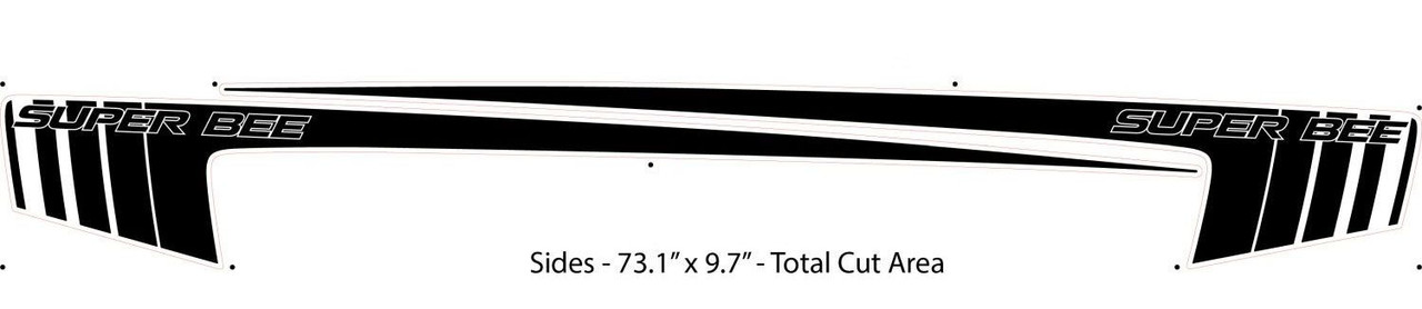 2015, 2016, 2017, 2018, 2019, 2020, 2021, 2022, 2023 SINISTER AIR SIDES : Dodge Charger Daytona Hemi SRT 392 Style Center SIDES Vinyl Graphic Decals and Stripe Kit