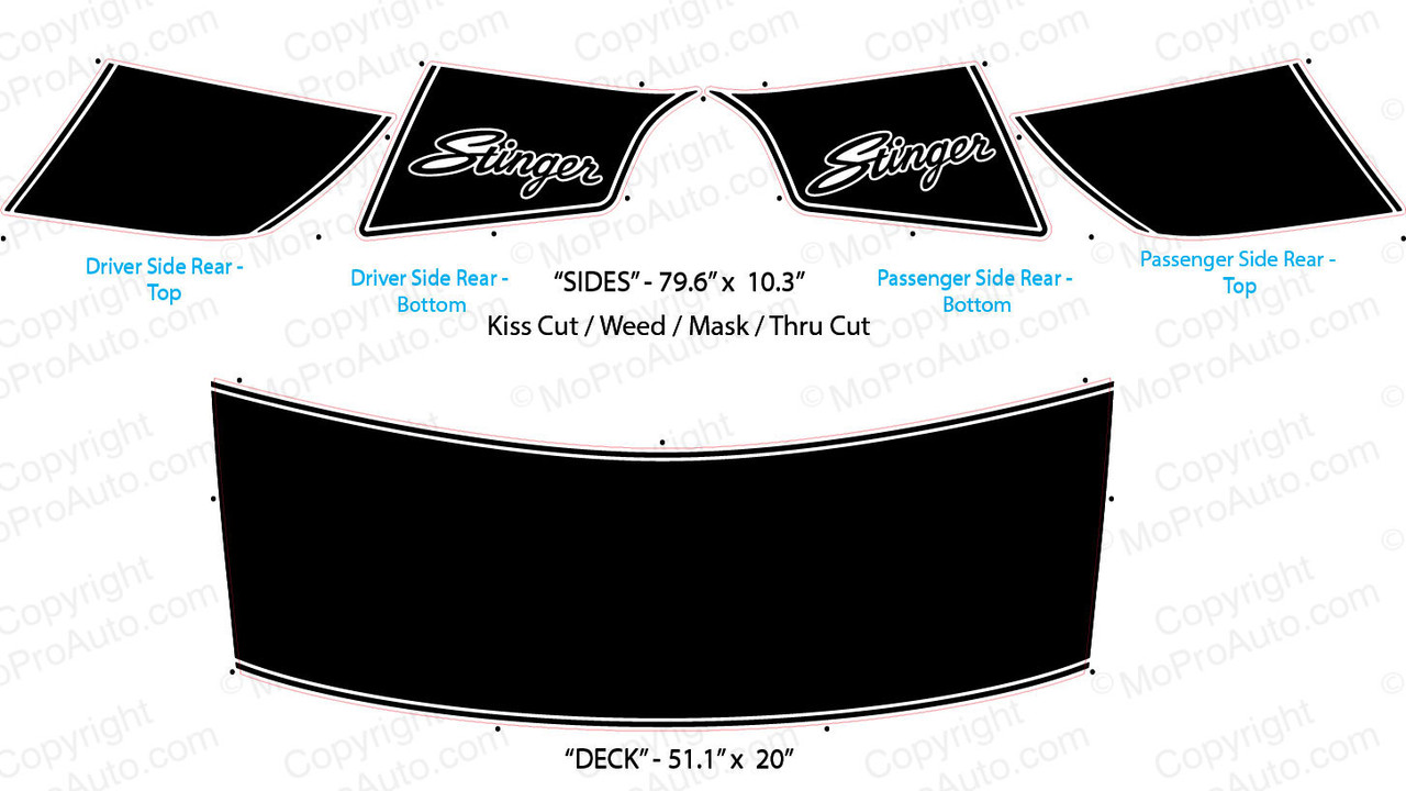 2015, 2016, 2017, 2018, 2019, 2020, 2021, 2022, 2023 SINISTER SWINGER TAILBAND : Dodge Charger Daytona Hemi SRT 392 Style Center Decklid Trunk Vinyl Graphic Decals and Stripe Kit