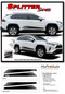 SPLINTER SIDES : Toyota RAV4 Side Door Stripes Vinyl Graphic Accent Decal Kit fits 2019 2020 2021 2022 2023 2024