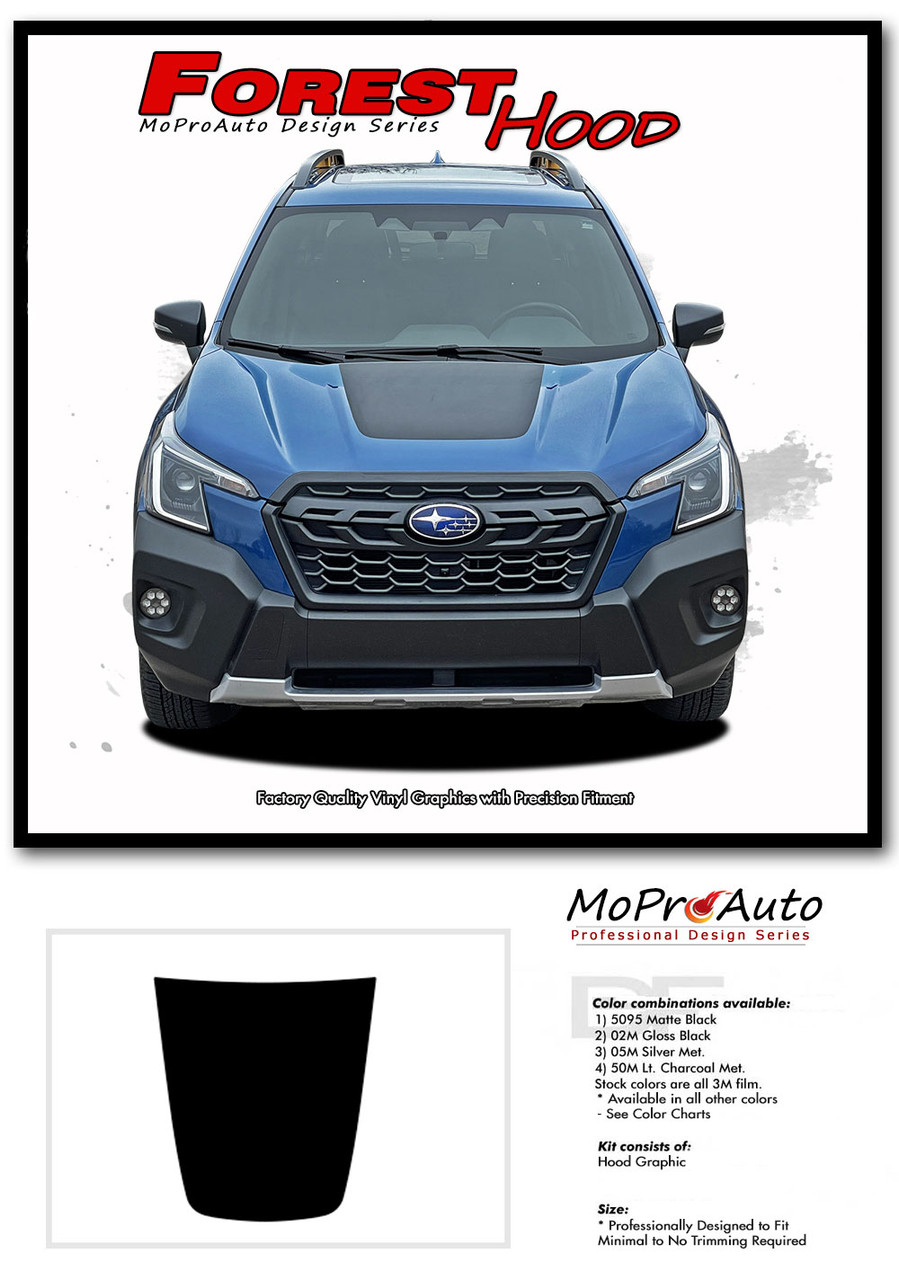 2019 2020 2021 2022 2023 2024 FOREST HOOD : Subaru Forester - MoProAuto Pro Design Series Vinyl Graphics, Stripes and Decals Kit