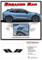 BREAKER BAR - Ford Mustang Mach-E Hood Hash Marks Decal Double Bar Racing Stripes Mach E Style Rally Vinyl Graphics Kit fits 2021, 2022, 2023, 2024, 2025, 2026 - Details