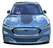 MACH SONIC SOLID - Ford Mustang Mach-E Hood Stripes Mach E Style Trunk and Side Rocker Rally Decals Vinyl Graphics Kit fits 2021, 2022, 2023, 2024, 2025, 2026 (M-PDS-9015-9014)