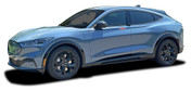 HIGH VOLTAGE - Ford Mustang Mach-E Side Body Decals Door Stripes Rally Vinyl Graphics Kit fits 2021, 2022, 2023, 2024, 2025, 2026 (M-PDS-9023)