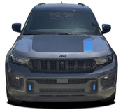 GRAND TRAIL HOOD : Jeep Grand Cherokee Trailhawk Hood Decal Stripe Vinyl Graphic Kit for 2022-2024 Models (M-PDS-9073)