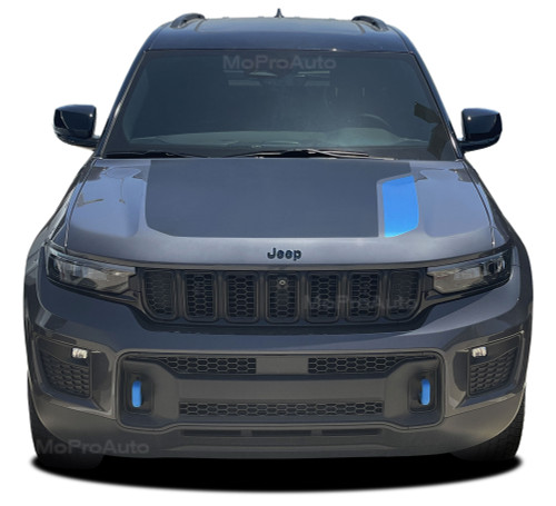 GRAND TRAIL HOOD : Jeep Grand Cherokee Trailhawk Hood Decal Stripe Vinyl Graphic Kit for 2022-2024 Models (M-PDS-9073)