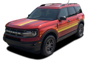 SUNSETTER - Ford Bronco Sport Side Body Door Vinyl Graphics with Hood Stripes Decals Kit for 2021-2026 (M-PDS-9126)