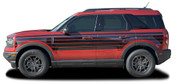 SUNSETTER SOLID - Ford Bronco Sport Side Body Door Vinyl Graphics with Hood Stripes Decals Kit for 2021-2026 (M-PDS-9130)