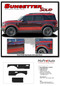 SUNSETTER SOLID : Ford Bronco Sport Side Body Door Vinyl Graphics with Hood Stripes Decals Kit for 2021 2022 2023 2024 - Details